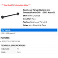 thumbnail image 2 of Rear Lower Forward Lateral Arm - Compatible with 2001 - 2003 Acura CL 2002, 2 of 2