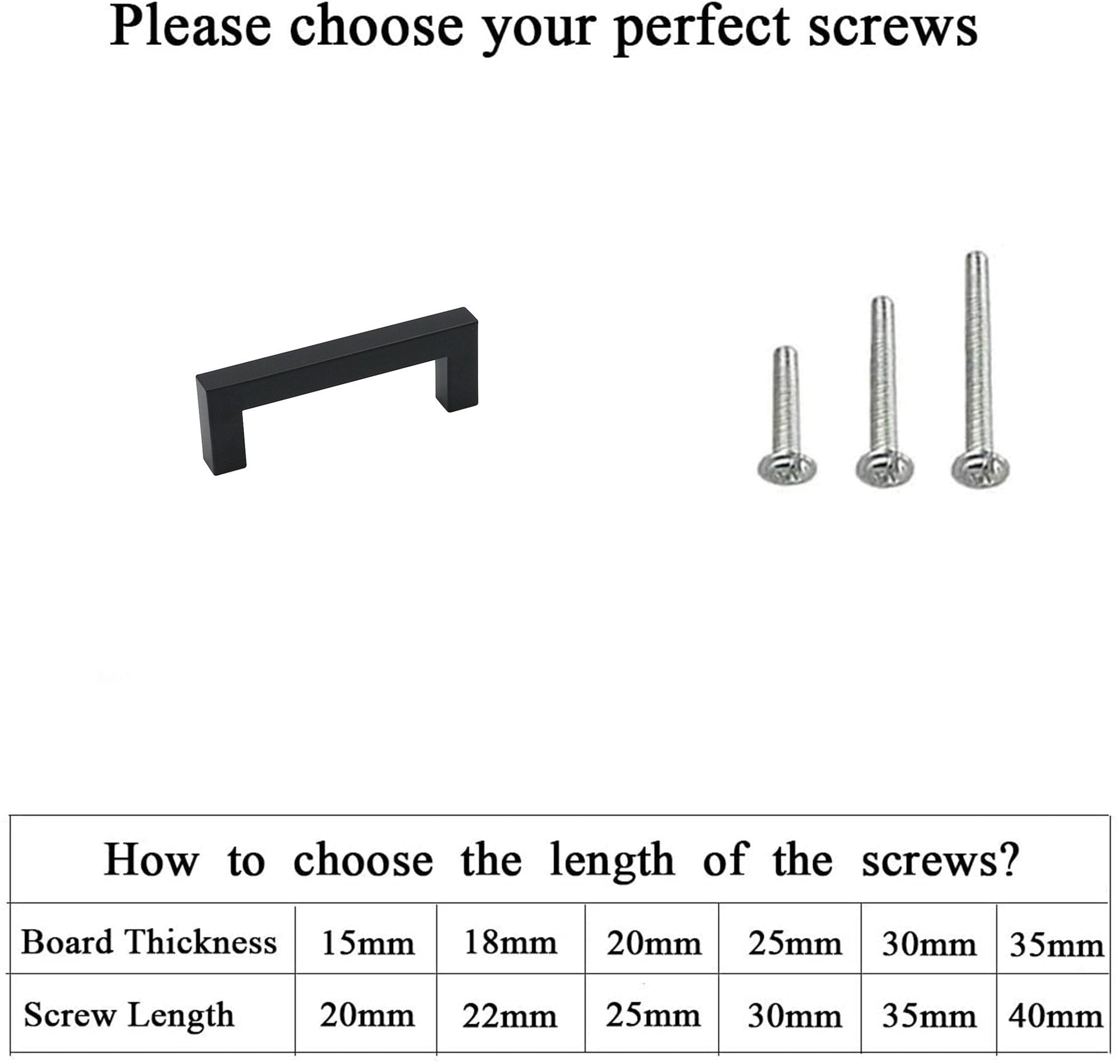 Fitviso 10 Pack 4.25 Inch(Center To Center) Matte Black Cabinet Handles