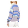 thumbnail image 2 of FREE PEOPLE Womens Purple Color Block Long Sleeve Open Cardigan Sweater Size: M, 2 of 4