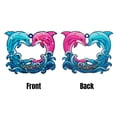 thumbnail image 3 of Lotusprinthandmade Dolphin Couple Custom Shape Star Hologram Ornament 5in, Dolphin Couple Decorative Ornament, 3 of 4