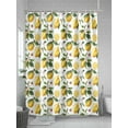 thumbnail image 5 of Fsddascl Yellow Lemon Shower Curtain Set - 48" x 72" Washable Bathtub Curtain with 12 Hooks, Tropical Green Leaf Pink Floral Fruit Waterproof Fabric Stall Shower Curtains for Bathroom/Bathtub Décor, 5 of 6
