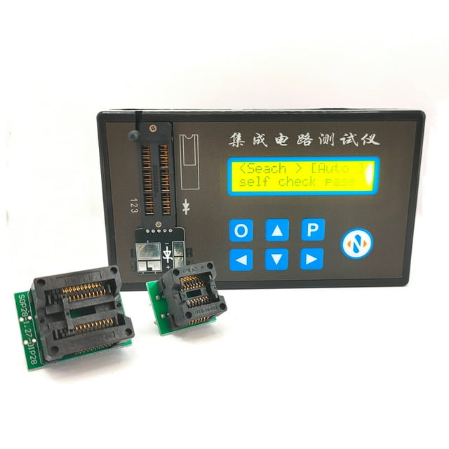 Eccomum Handheld Rechargeable LED Integrated Circuit Tester Multifunction Chip Tester Transistor Diode Triode Tester Digital Transistor Integrated Circuit Chips Detector