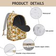 thumbnail image 4 of Trendy Flowers Print Backpack Gift Roomy School College Bookbag with Laptop Sleeve Sturdy Everyday Backpack for Students Professionals, 4 of 5