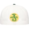 thumbnail image 4 of Men's New Era White/Green Athletics Major Sidepatch 59FIFTY Fitted Hat, 4 of 6