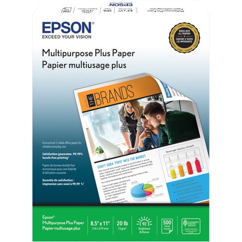 Epson Economical 2-sided Office Paper, 8 1/2" x 11", Multicolor, 500 Sheets