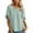 Green, variant on MIXUE Boho Tops For Women Summer Solid Color Round Neck Short Sleeve Casual Soft Pullover Shirts For Women T Shirts Daily-Wear,Blue,L
