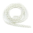 thumbnail image 4 of Cinta de encaje con borde de cuentas de perlas de 1 yarda, tela vintage bordada Blanco, 4 of 9