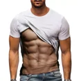 thumbnail image 1 of Camiseta Estampado 3d Músculos Para Hombres, 1 of 4