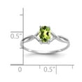 thumbnail image 3 of Auriga Fine Jewelry 14K White Gold Peridot Birthstone Ring for Women Size- 7, 3 of 6