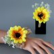 thumbnail image 2 of Boda de girasol muñeca flor ramillete artificial novia mano flor decoración, 2,11 Feliz Sencillez, 2 of 5