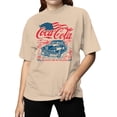 thumbnail image 2 of Officially Licensed Coca Cola Classic Coke Americana Cruiser Women's T-shirt, 2 of 3