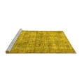 thumbnail image 2 of Ahgly Company Machine Washable Indoor Square Persian Yellow Traditional Area Rugs, 5' Square, 2 of 4