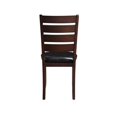 thumbnail image 5 of ACME Urbana Faux Leather Dining Side Chair in Black and Cherry (Set of 2), 5 of 6