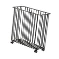 thumbnail image 1 of Carrito de almacenamiento para esterilla de , cesta de lavandería con ruedas de metal, organizador de gimnasio, cesta con ruedas para dormitorio, Negro y L, 1 of 8
