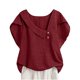 thumbnail image 2 of Neewe Button Down Shirts for Womens Petal Sleeve Blouses Irregular Neck Casual Summer Tops Trendy Outfits, 2 of 8