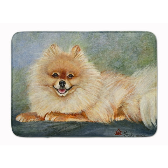 Carolines Treasures MH1055RUG Pomeranian Full Body Machine Washable Memory Foam Mat 19 X 27" multicolor