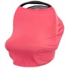 JLIKA Baby Car Seat Canopy Cover and Stretchy Nursing Cover - Coral