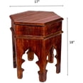 thumbnail image 5 of Favors Handicraft Reclaimed Wooden Moroccan Style Side Table in Rustic Brown, 5 of 5