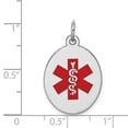 thumbnail image 2 of 925 Sterling Silver Polished Medical Jewelry Pendant Necklace 23x16.5mm Wide Pendant for Women, 2 of 2