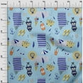 thumbnail image 3 of oneOone Cotton Jersey Light Blue Fabric Summer Beach Sewing Material Print Fabric By The Yard 58 Inch Wide, 3 of 6