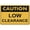 Warning Sign 2, variant on Caution Low Clearance Sign 8"x12", Aluminum Tin Warning Signs for Home Outdoor Garden, Weatherproof Hazard Sign for Garage
