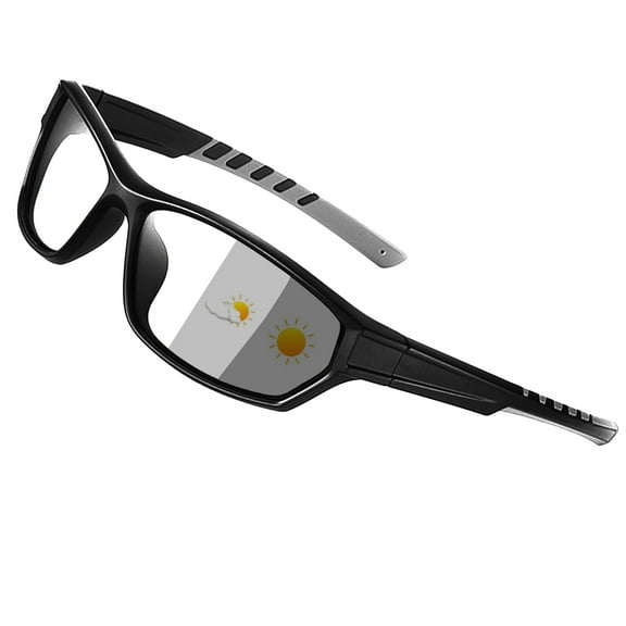 Full Lens Photochromic Reading Glasses for Mens and Womens Square Sports Transition Sunglasses Readers 0~ 4.00