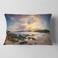 thumbnail image 2 of Designart Sydney Seashore during Sunset - Seascape Throw Pillow - 12x20, 2 of 5