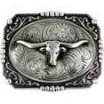 thumbnail image 1 of Moranse Religion Cross Cowboy Kneeling Prayer And Horse Design Belt Buckles, 1 of 6