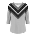 thumbnail image 6 of ZHENHONG Womens V Neck T Shirts, 3/4 Length Sleeve Womens Tops V Neck Casual Tunic Tops Basic Shirts Loose Fit Tees 3/4 Sleeve Shirts for Women, 6 of 7