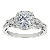 IGI Certified 1 Ct. Diamond Engagement ring In 14K Solid White Gold