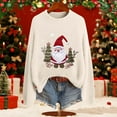 thumbnail image 2 of ZHOUCHANKIDS Christmas Sweaters for Women - Funny Festive Womens Christmas Sweaters - Cute Winter Holiday Outfit Beige L, 2 of 5