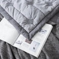 thumbnail image 2 of Kasentex Pre-Washed Quilt Set - Stylish Diamond Stitch Design, Ultra Soft Microfiber Bedding with Down Alternative Filling, QUEEN + 2 Shams (90x90"+20x26"x2), Dark Grey, 2 of 8