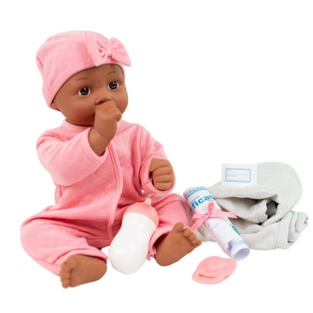 My Sweet Love Newborn Baby Doll Play Set, Rose Pink Outfit, 14-inch Doll, 8 Pieces Included