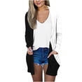 thumbnail image 2 of Cardigan pour Femmes Élégant Cardigan à Manches Longues Col Rond Imprimé Veste Légère Cardigan d'Été pour Femmes, 2 of 5