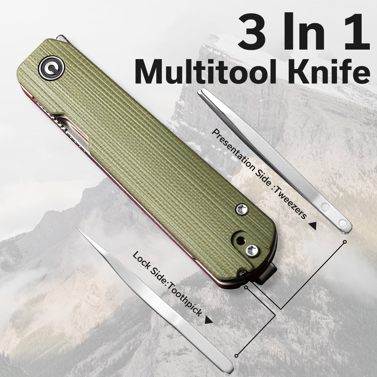 CIVIVI Pocket Folding Knife Sendy 2.83" Nitro-V Blade C21004B-1