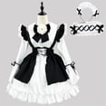 thumbnail image 2 of asdoklhq Kaftan Dresses for Women Cute Japanese Maid Outfit with Matching Girl Dress Women's Clothing Set Black M, 2 of 4