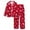 Red, variant on Women Pajama Sets Casual 2 Piece Valentines Day Print V Neck Long Sleeve Set Women Sleepwear,Black,XXXL