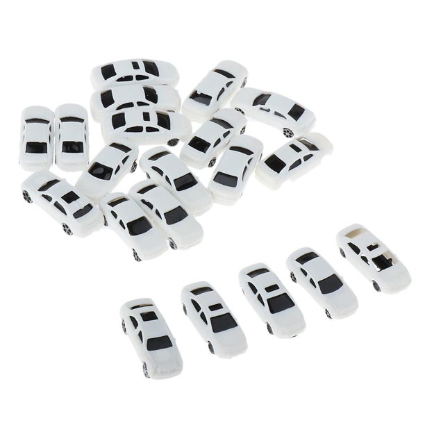 Micro Landscape Car 20pcs / pack 1: 200 Modelo de coche de plástico Mesa de arena Diseño de calle 1: 200 Magideal Micro Landscape Car