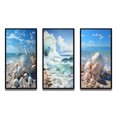 thumbnail image 2 of Designart "Florida Seaside euphony II" Nautical & Beach Framed Wall Art Set Of 3 - Turquoise Florida Frame Gallery Wall Set For Home Decor, 2 of 6
