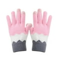 thumbnail image 2 of Dyfzdhu Women Men Touch Screen Gloves Warm Stretch Knitted Gloves Winter Outdoor Riding Mittens Pink, 2 of 5