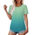 thumbnail image 5 of Spring Tops For Women Sevevn Women's Spring/Summer Gradient Round Neck Sleeve Short Sleeve Top T-shirt Oversized T-Shirts For Women, 5 of 7