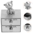 thumbnail image 2 of Baby First Tooth Fetal Hair Keepsake Box Metal Drawer Type Deciduous Teeth Hair Organizer, 2 of 8