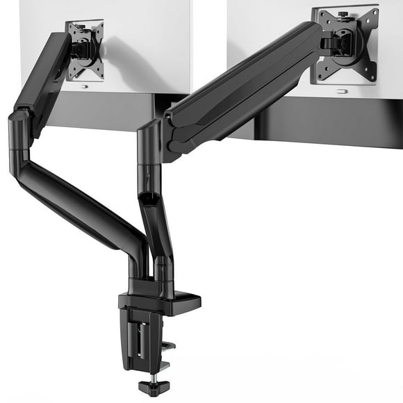 Dual Ultrawide Monitor Arm Mount with C Clamp and Grommet Base