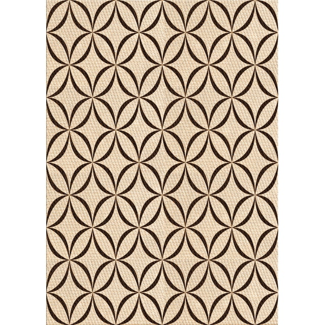 Ahgly Company Tapis d'Intérieur Lavables en Machine Rectangle Transitionnel Sienne Brun, 2' x 4'