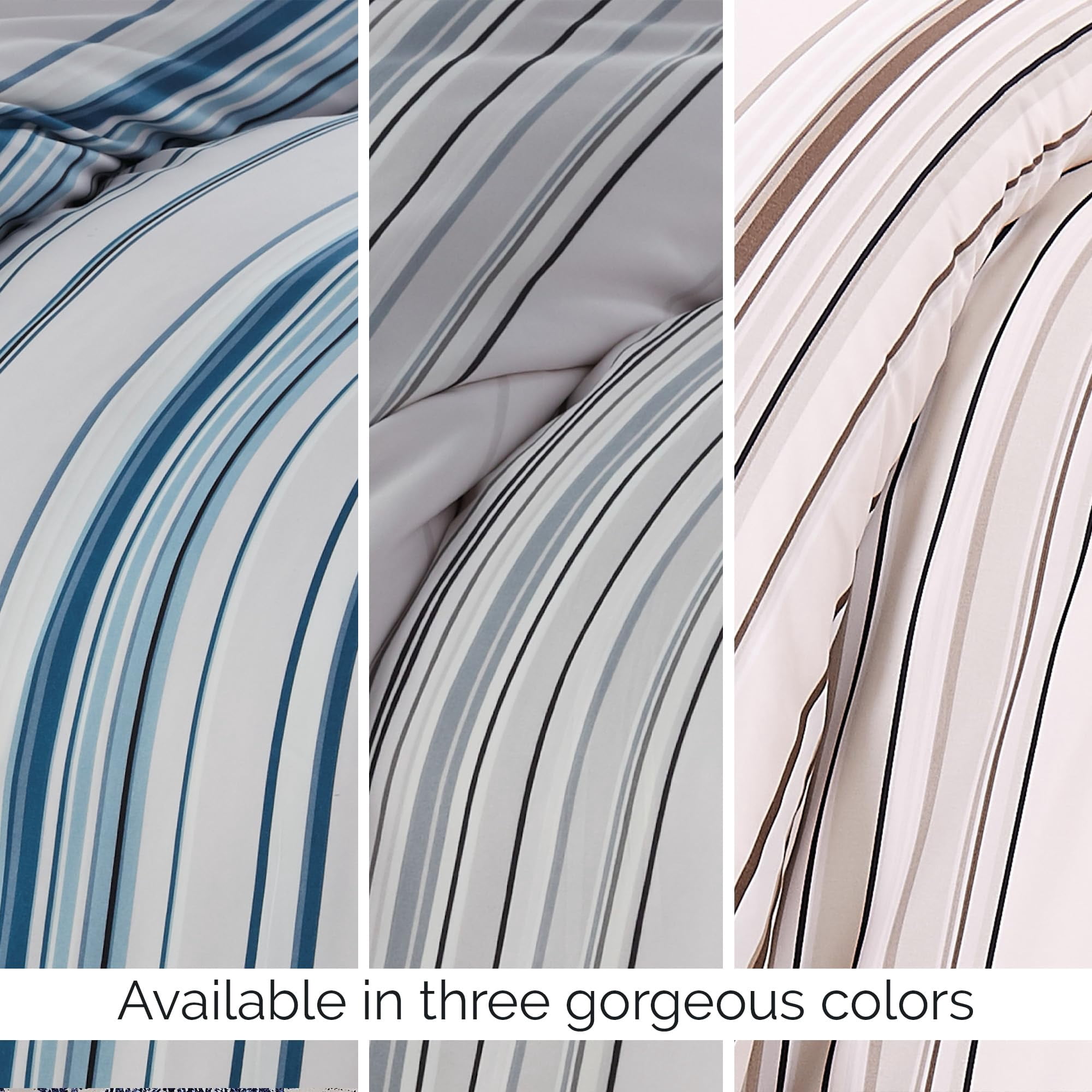 Coastal Stripes Reversible Duvet Cover Set