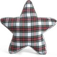thumbnail image 2 of Plaid Pentacle Star Cushion Pillow with Filling, Christmas Decoration, Soft Comfort, Home Decor, 2 of 2