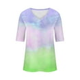 thumbnail image 3 of fatyb Cute Tshirts for Women Summer V Neck Short Sleeve T-Shirt Plus Size Casual Basic Tee Tops, 3 of 4