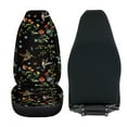 thumbnail image 4 of ZIATUBLE Hummingbird Floral Car Seat Cover Protector 2 Pcs Stylish Driver Seat Covers for Women Breathable Vehicle Bucket Seat Covers Fit Most SUV Sedan Van Automotive Seat Accessories, 4 of 7