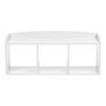thumbnail image 2 of 595904 IRIS Banc de Rangement Compartimenté en Bois pour Enfants 3 Personnes, Blanc, 2 of 4