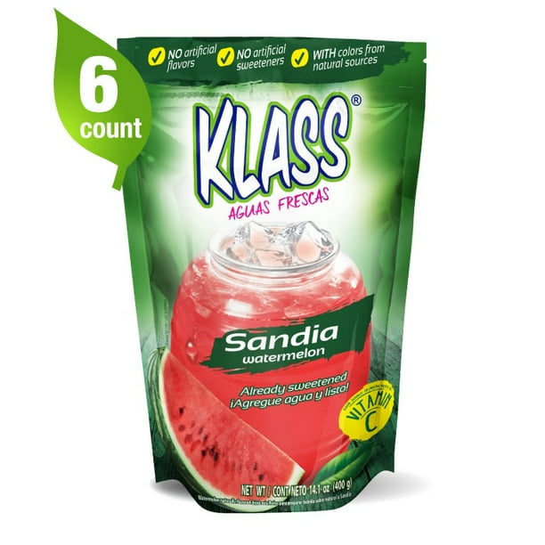 Klass Powdered Drink Mix, Watermelon, 14.1 Oz, 6 Packs